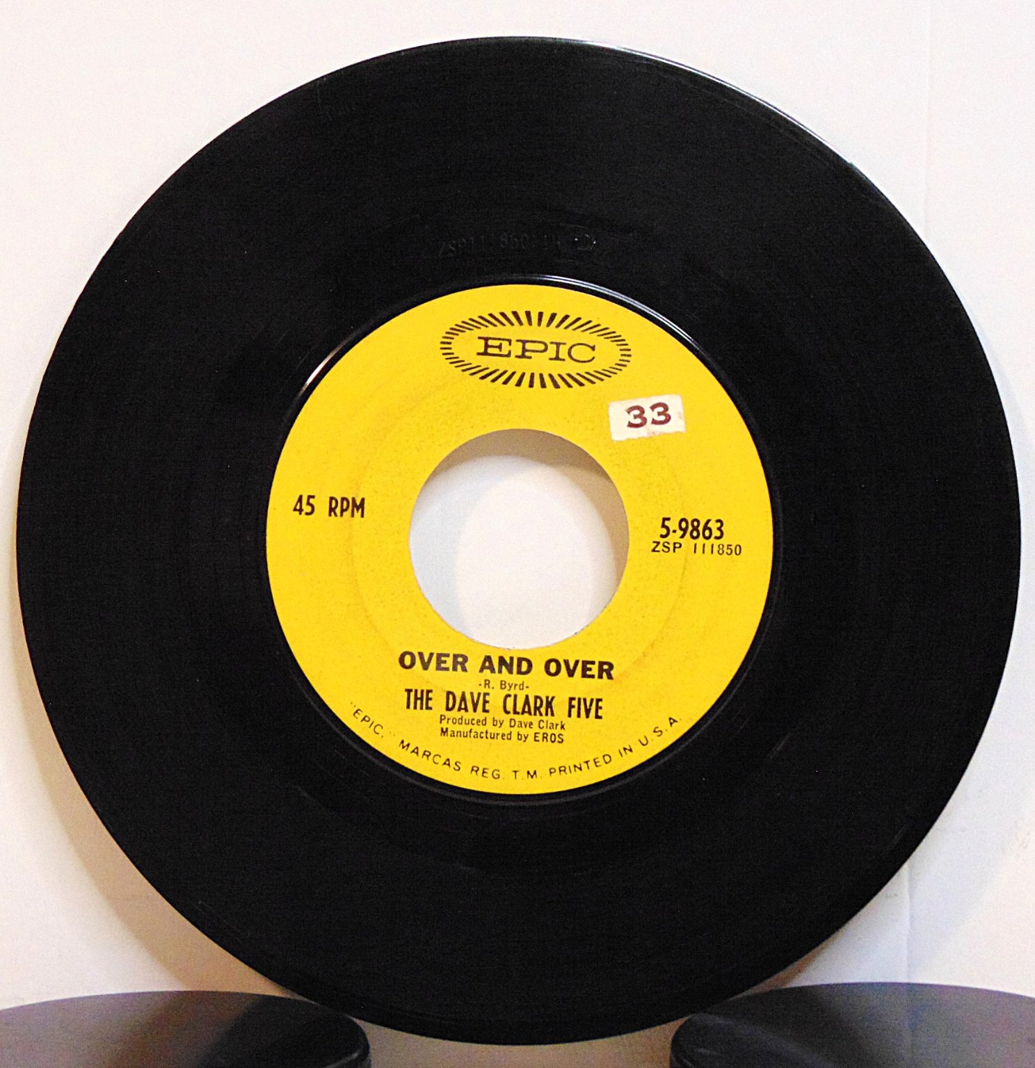 The Dave Clark Five - Over And Over 1965 Epic 7" Record + Pic Sleeve VG+/VG+