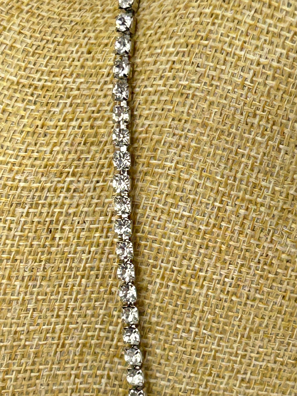 Silver Butterfly Charm Tennis Necklace 13-17 in Cubic Zirconia Chain detailed image 3