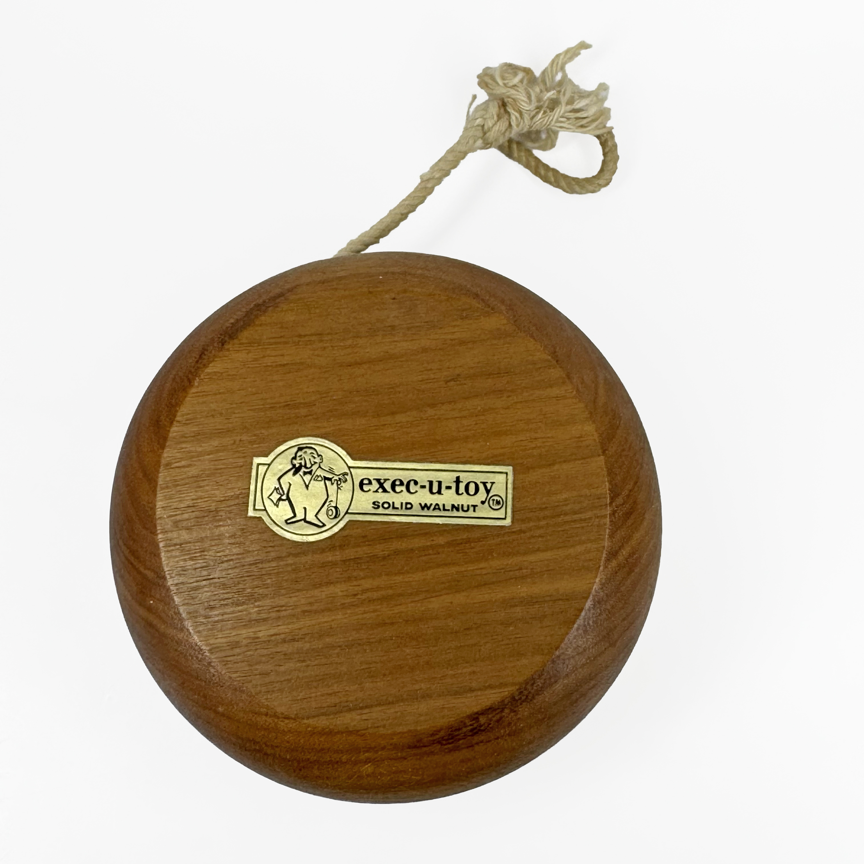 Vintage Exec-U-Toy Solid Walnut Yo-Yo Classic Executive Desk Toy