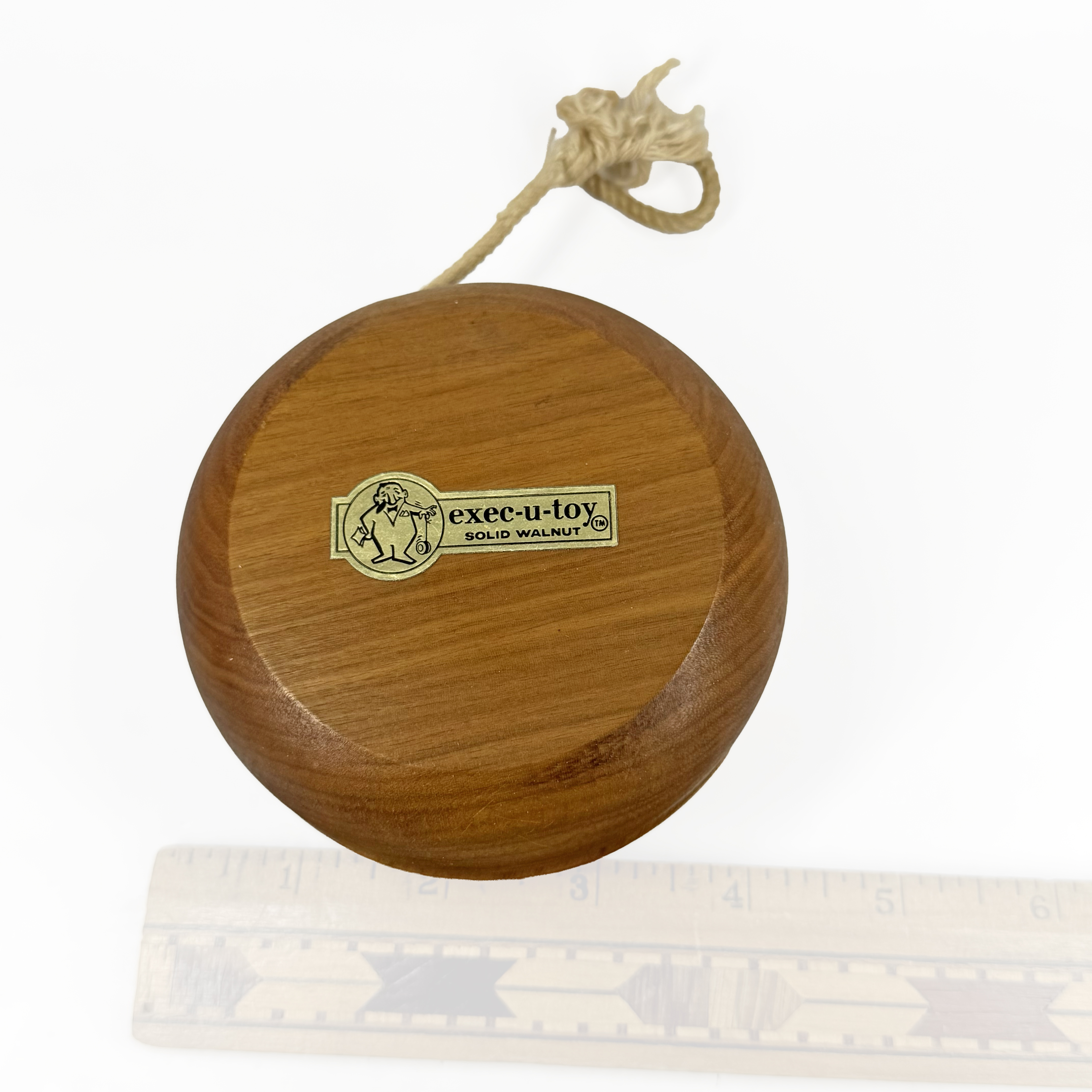 Vintage Exec-U-Toy Solid Walnut Yo-Yo Classic Executive Desk Toy