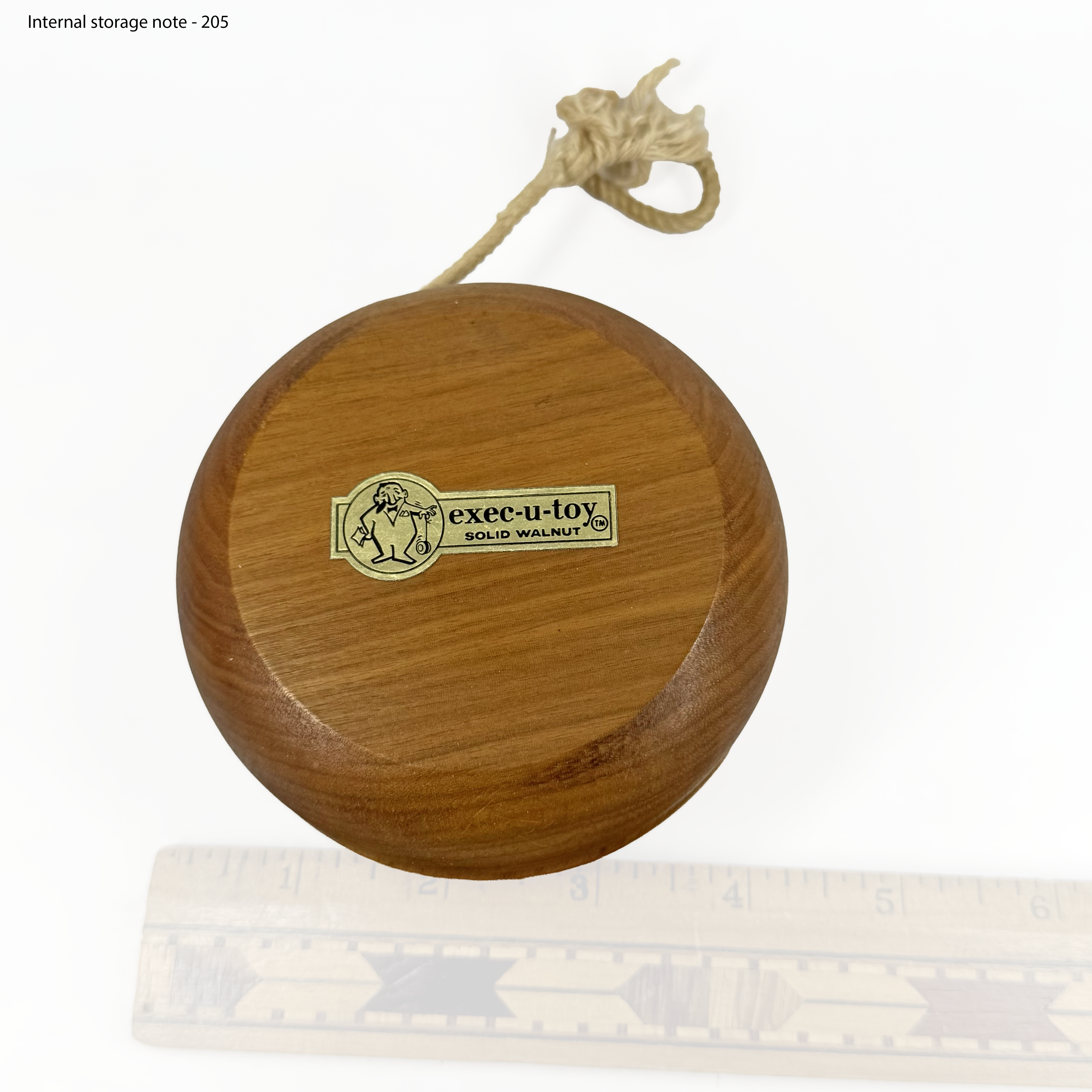 Vintage Exec-U-Toy Solid Walnut Yo-Yo Classic Executive Desk Toy