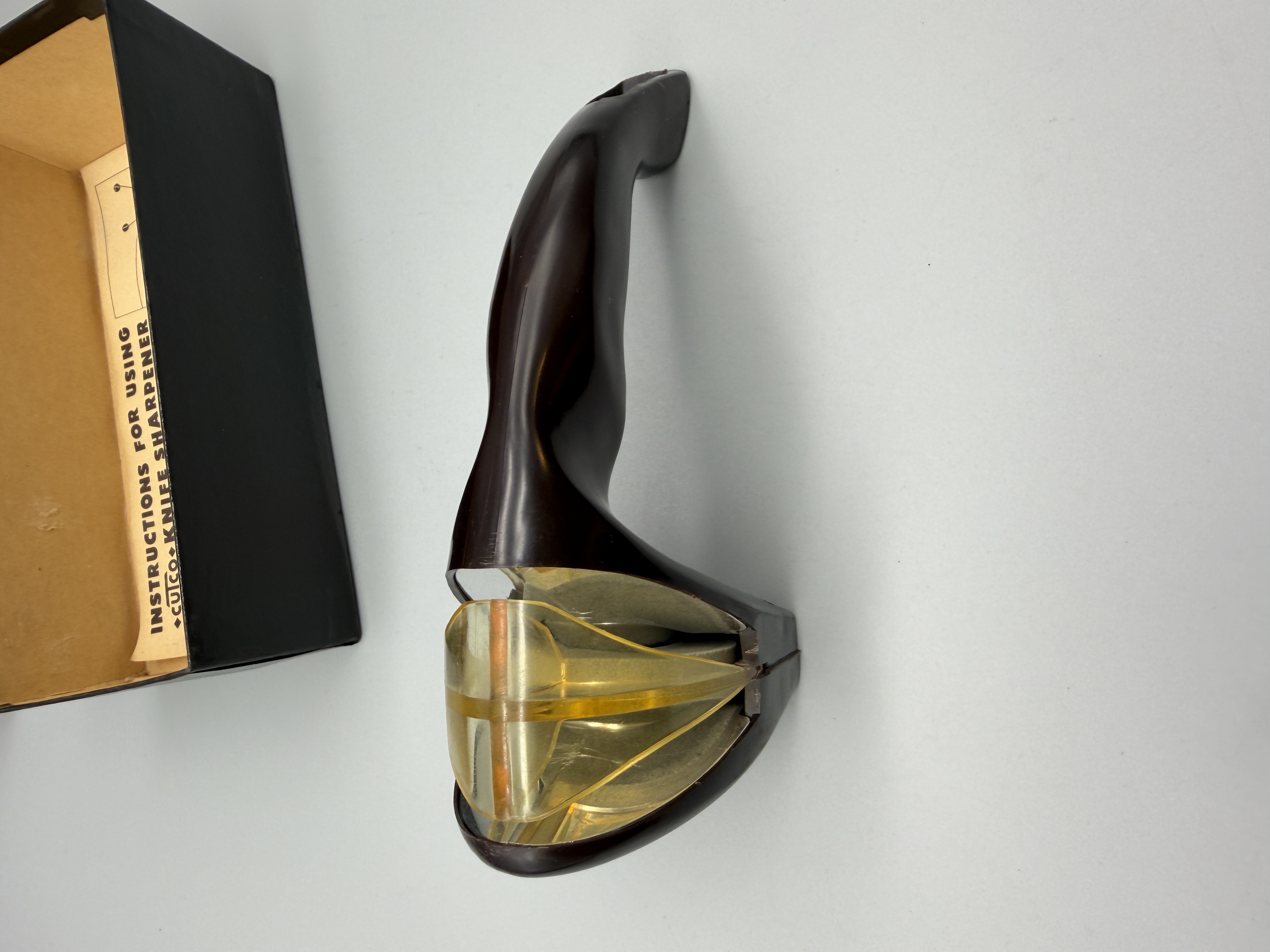 Vtg CUTCO Professional Honing Stone Knife Sharpener with Box & Instructions