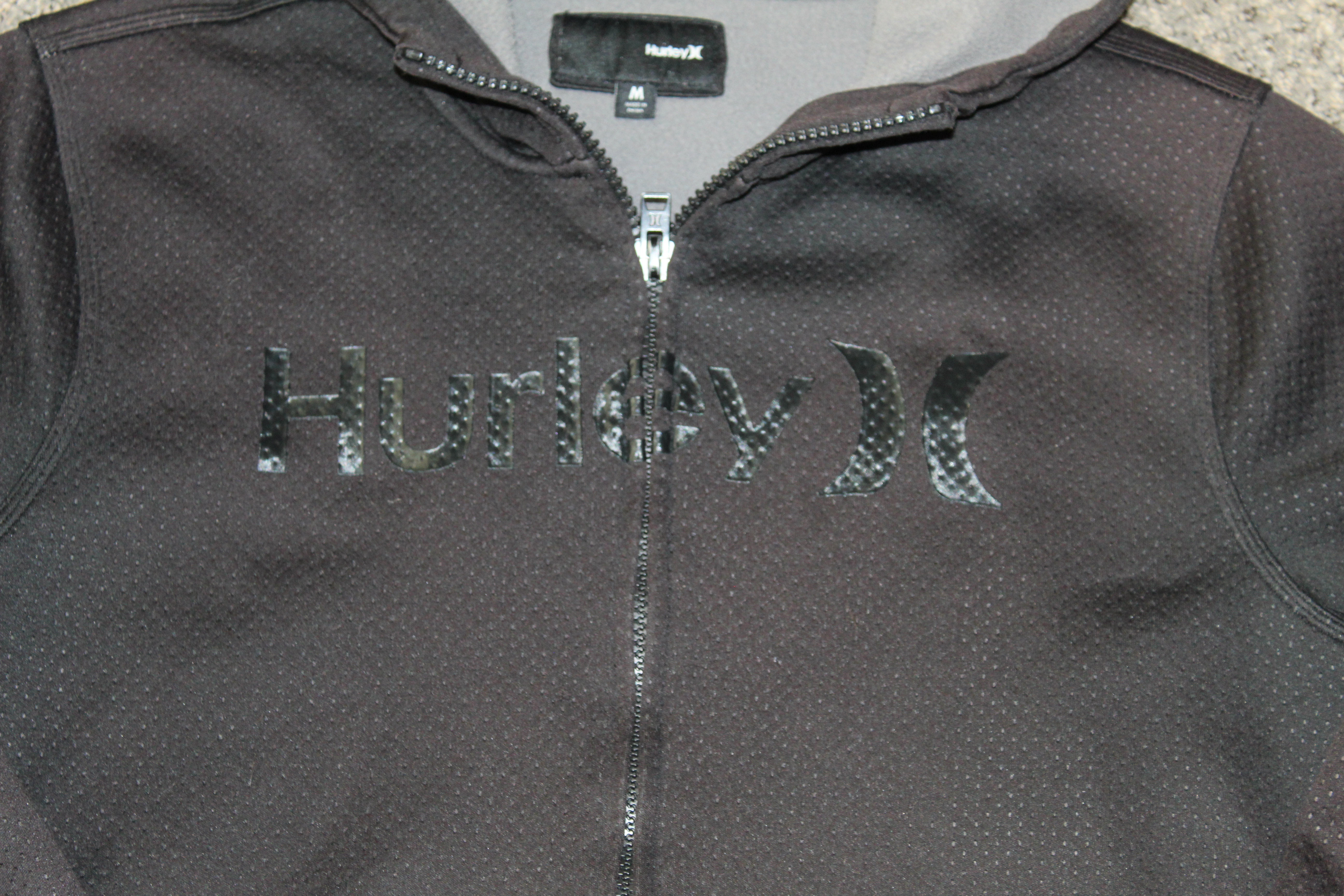Hurley Men's Black Therma-FIT Full Zip Hooded Sweatshirt Size M Activewear product image view 2