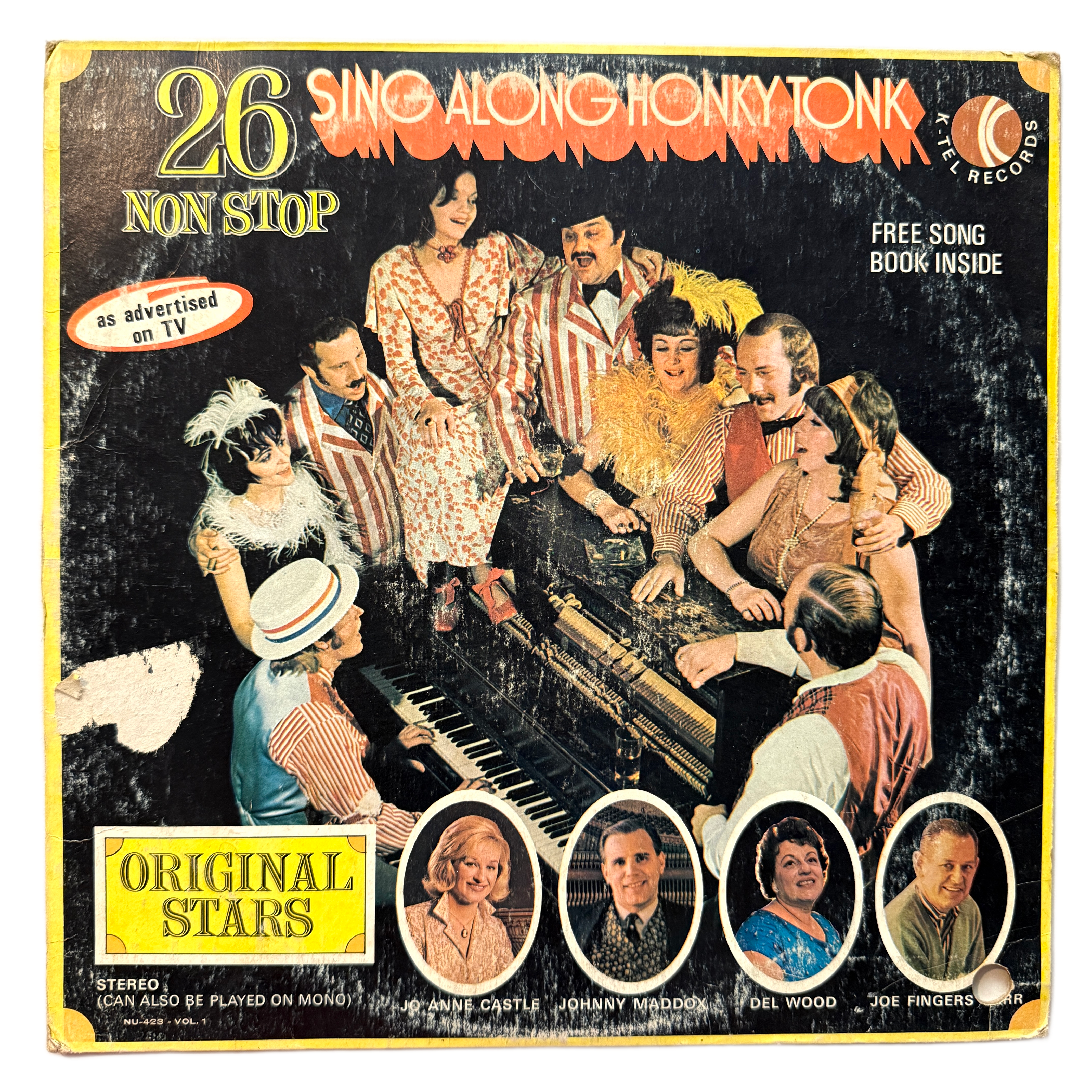 26 Non Stop Sing Along Honky Tonk K-Tel Original Stars Vinyl Record LP
