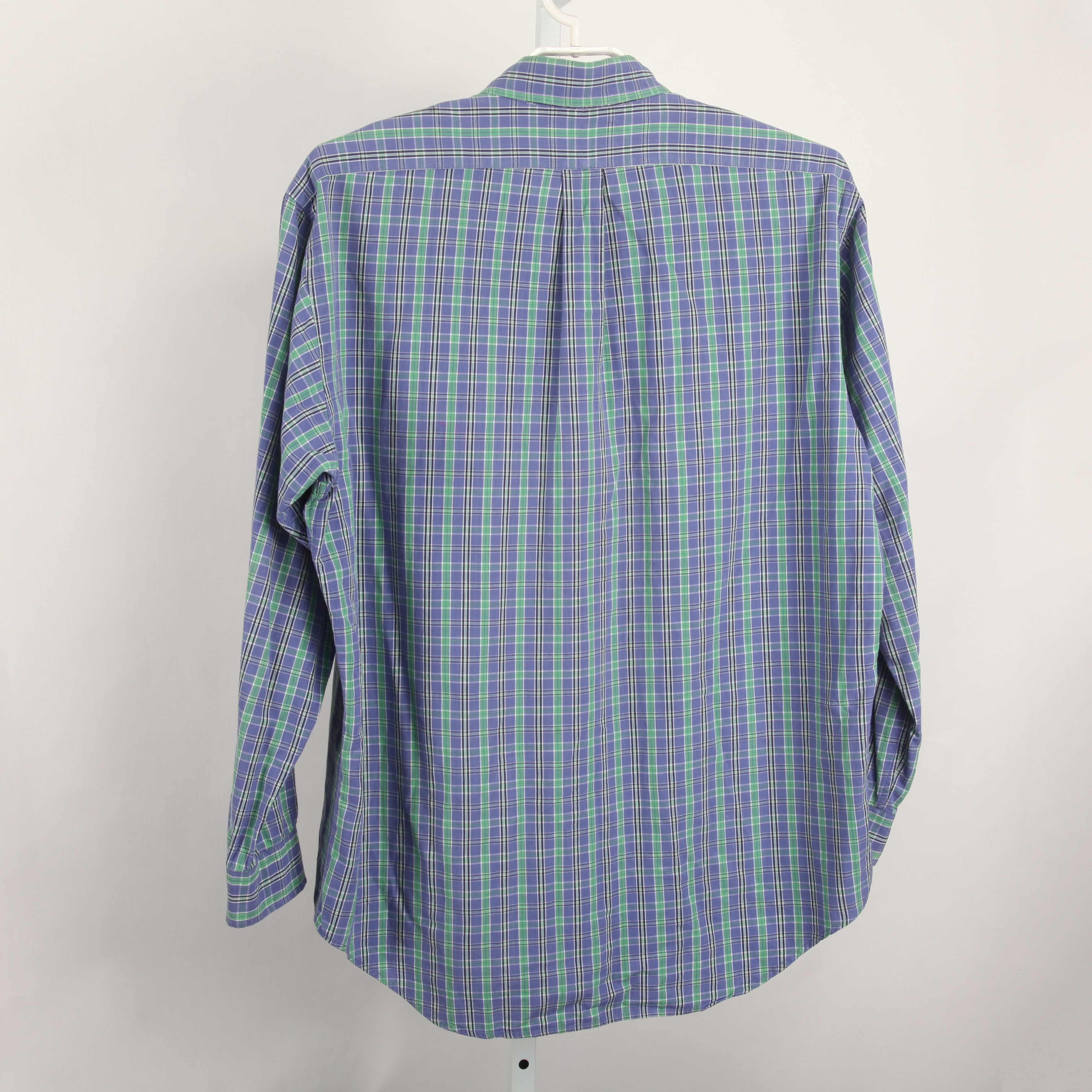 Ralph Lauren Men's L Blue Green Plaid Blaire Button Down Long Sleeve Shirt product image view 4