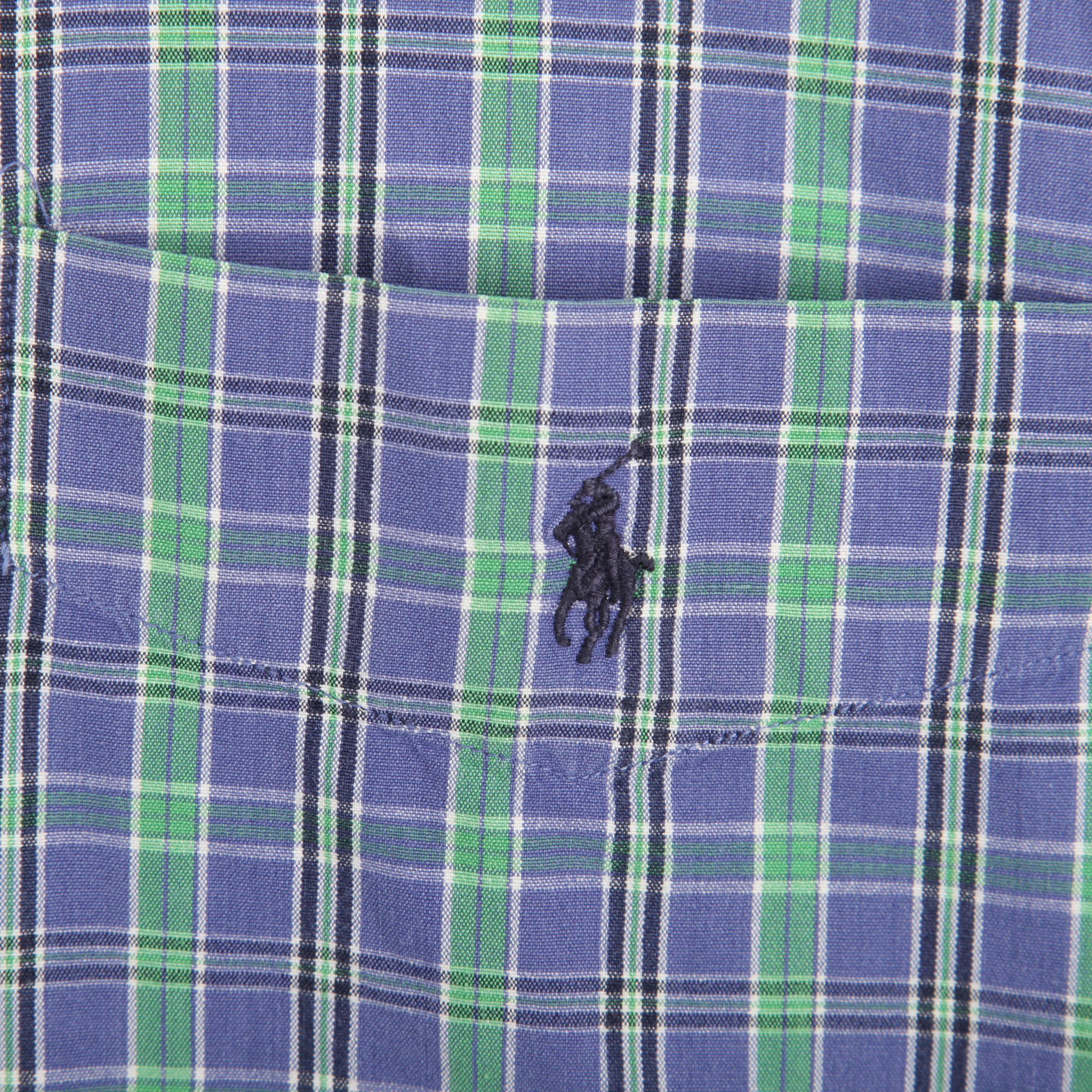 Ralph Lauren Men's L Blue Green Plaid Blaire Button Down Long Sleeve Shirt product image view 3
