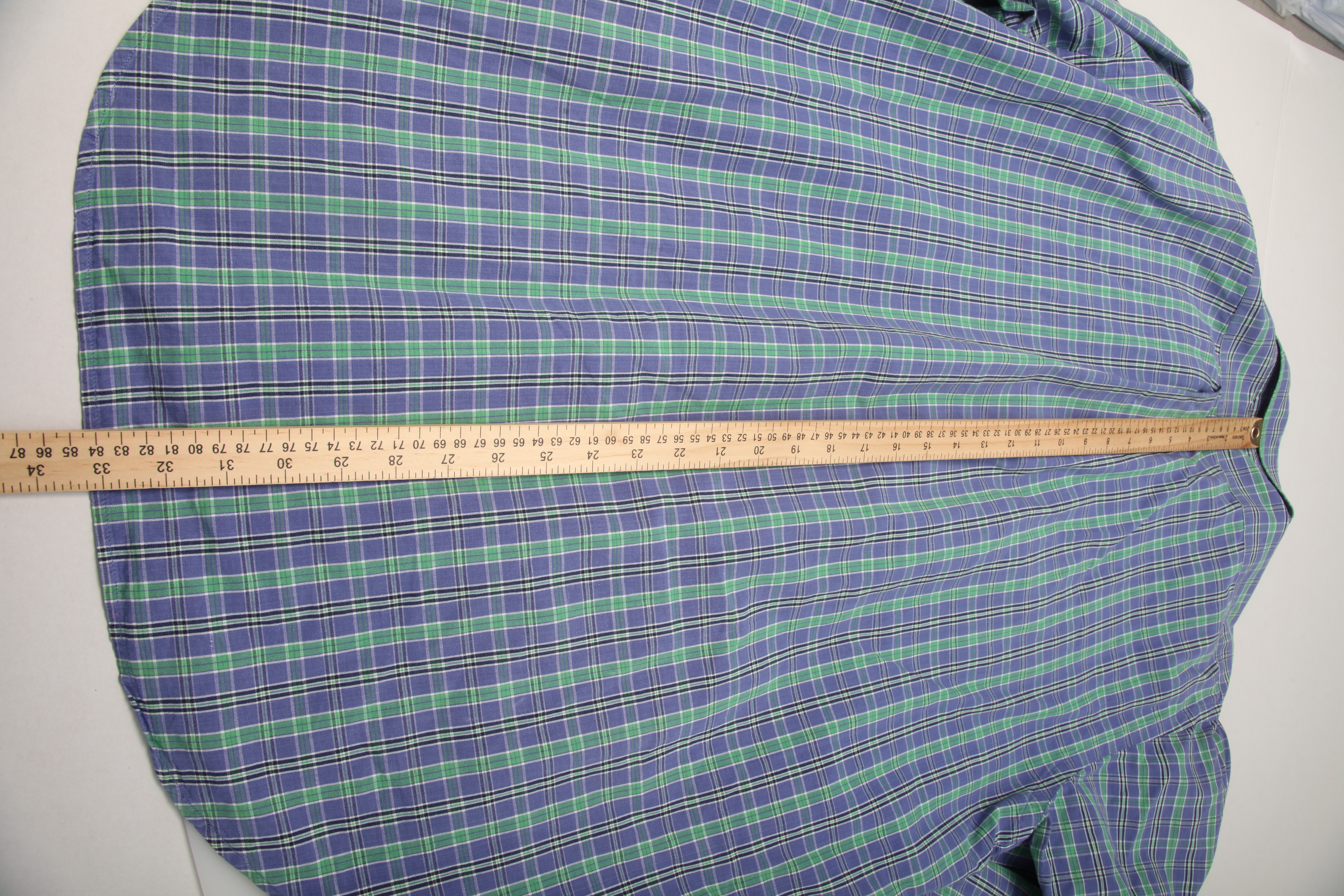 Ralph Lauren Men's L Blue Green Plaid Blaire Button Down Long Sleeve Shirt product image view 8