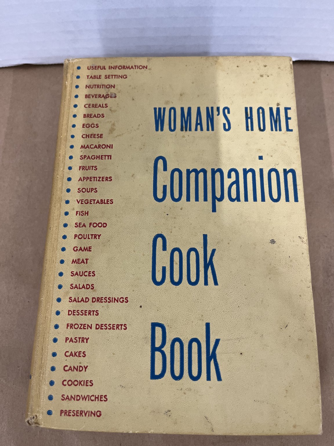 Woman’s Home Companion Cook Book 1942 Vintage Recipes Kitchen
