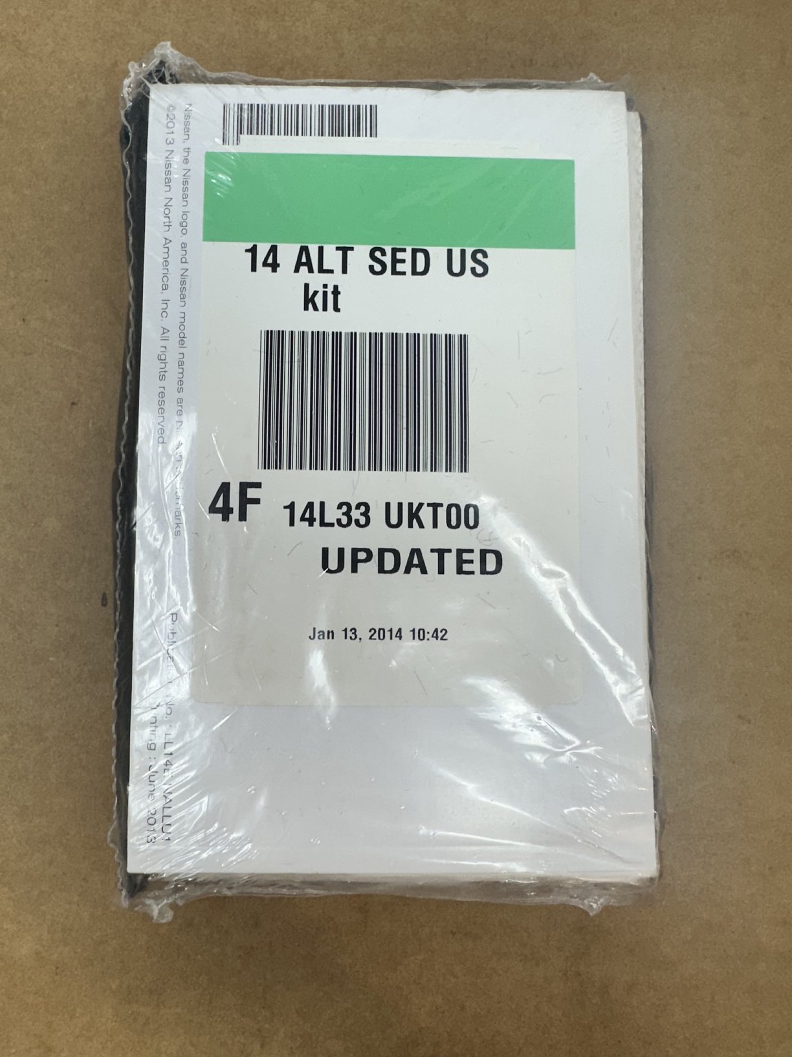 2014 Nissan Altima Owner’s Manual Set