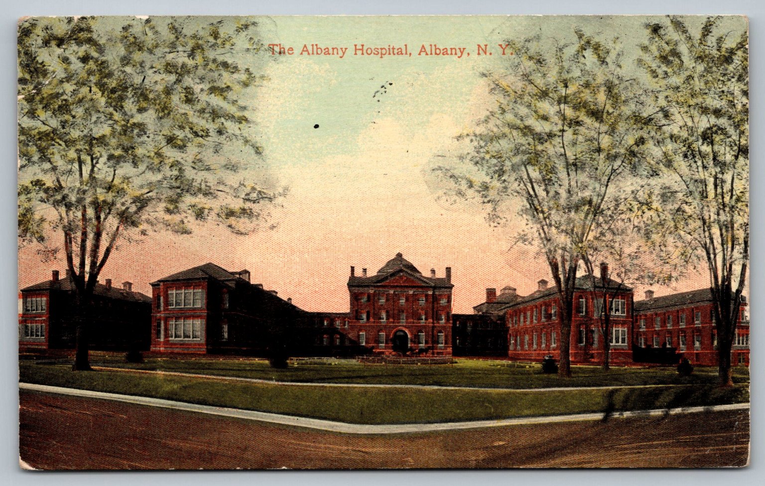 1914 Albany Hospital Albany NY Postcard – Americhrome M-5939 Posted