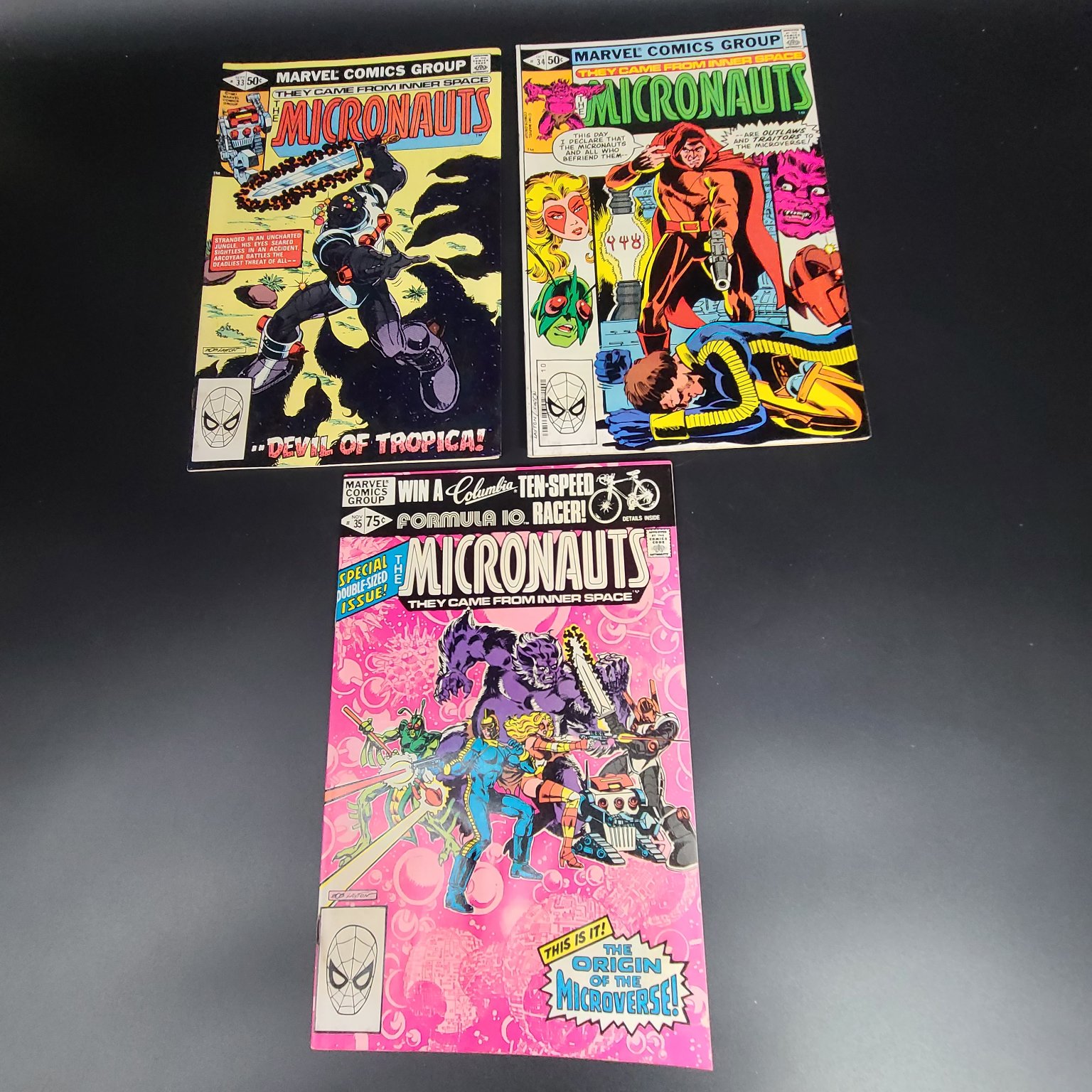 Micronauts Comic Lot of 3 Issues #33-35 Marvel Bronze Age Special 1981