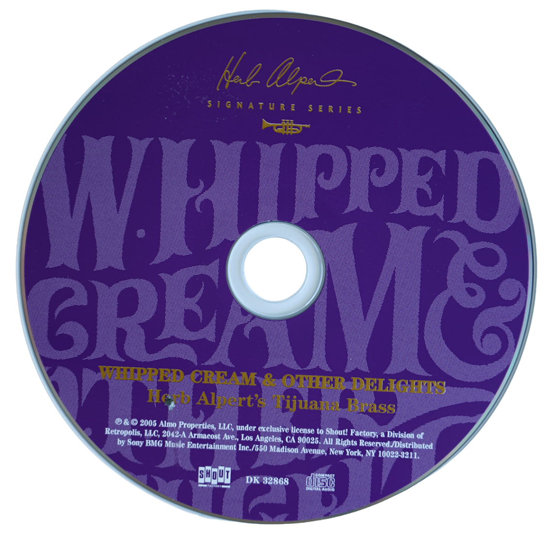 Herb Alpert's Tijuana Brass – Whipped Cream & Other Delights CD 2005 Jazz Shout!