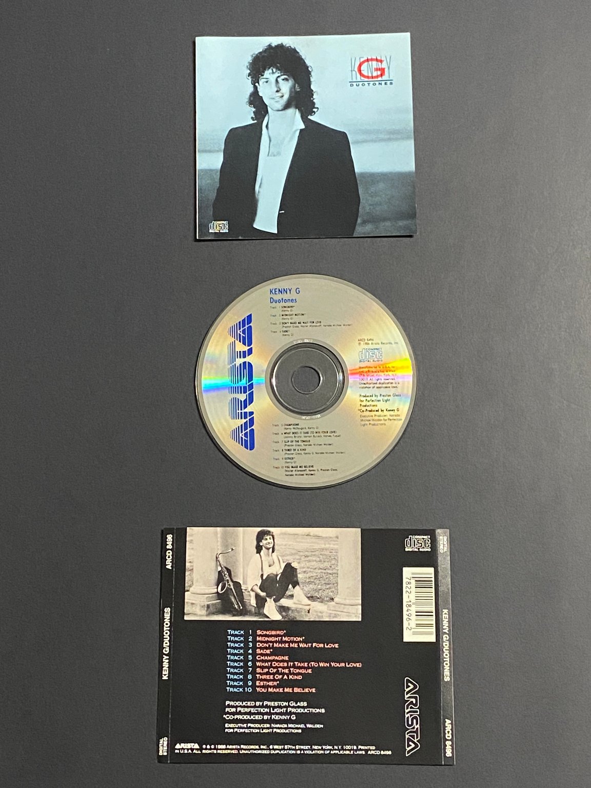 Kenny G Duotones CD 1986 Smooth Jazz Pop Arista ARCD 8496 NO CASE