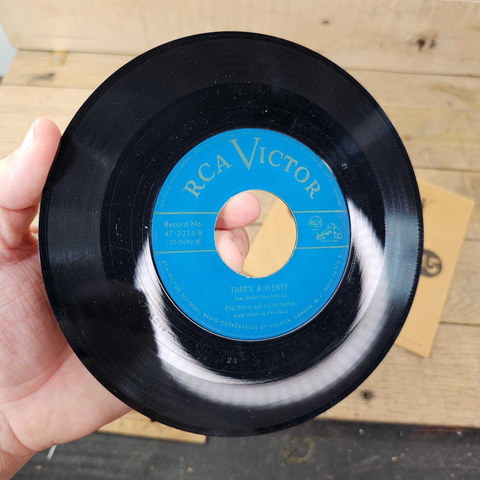 Phil Harris RCA Victor 45 RPM "Chattanoogie Shoe Shine Boy" / "That's A Plenty"