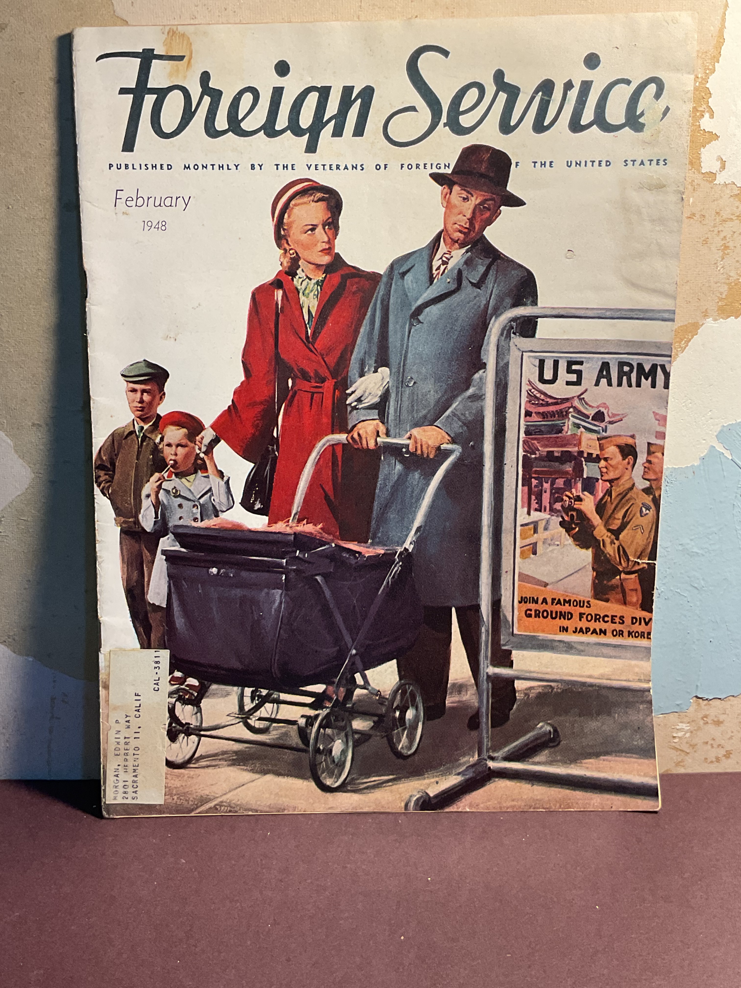 Vintage Foreign Service Magazine February 1948 VFW Veterans Military History