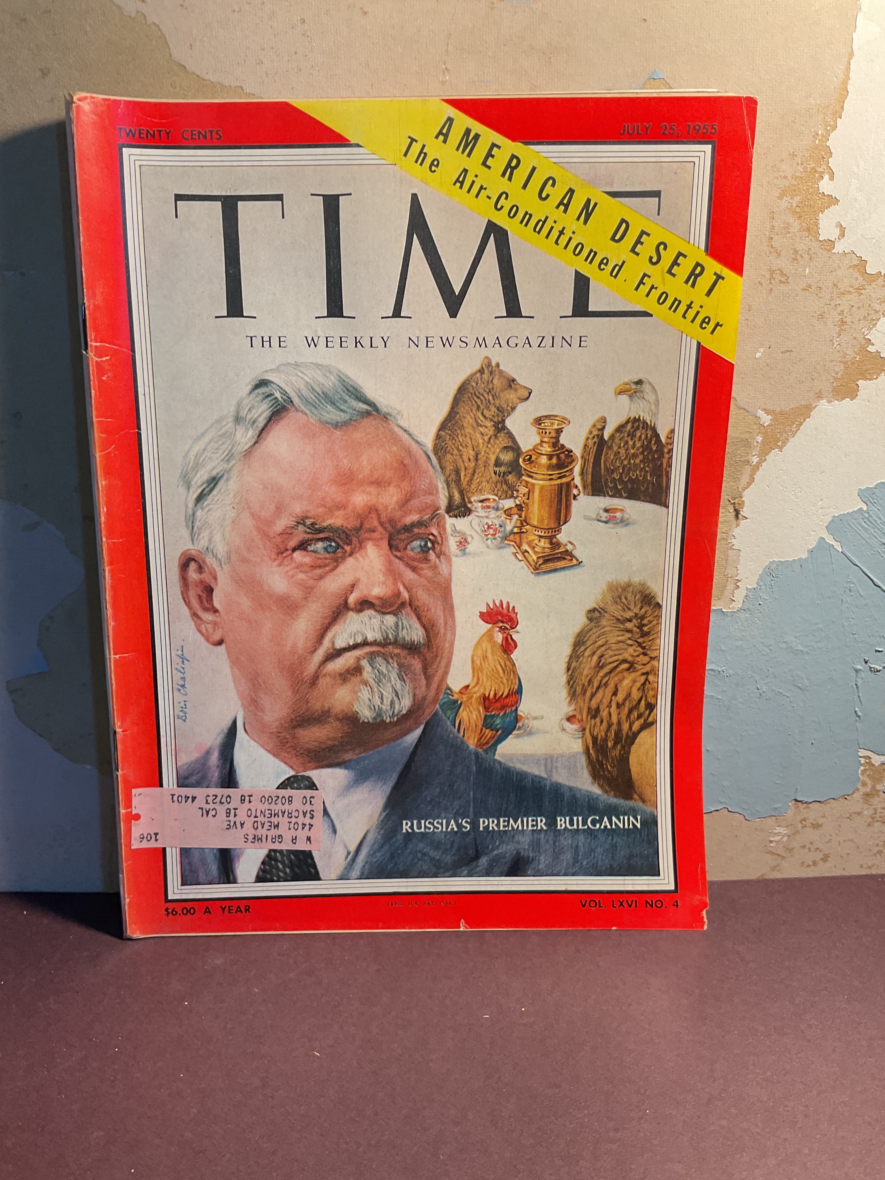 TIME Magazine July 25 1955 Russia’s Premier Bulganin Vintage News Weekly