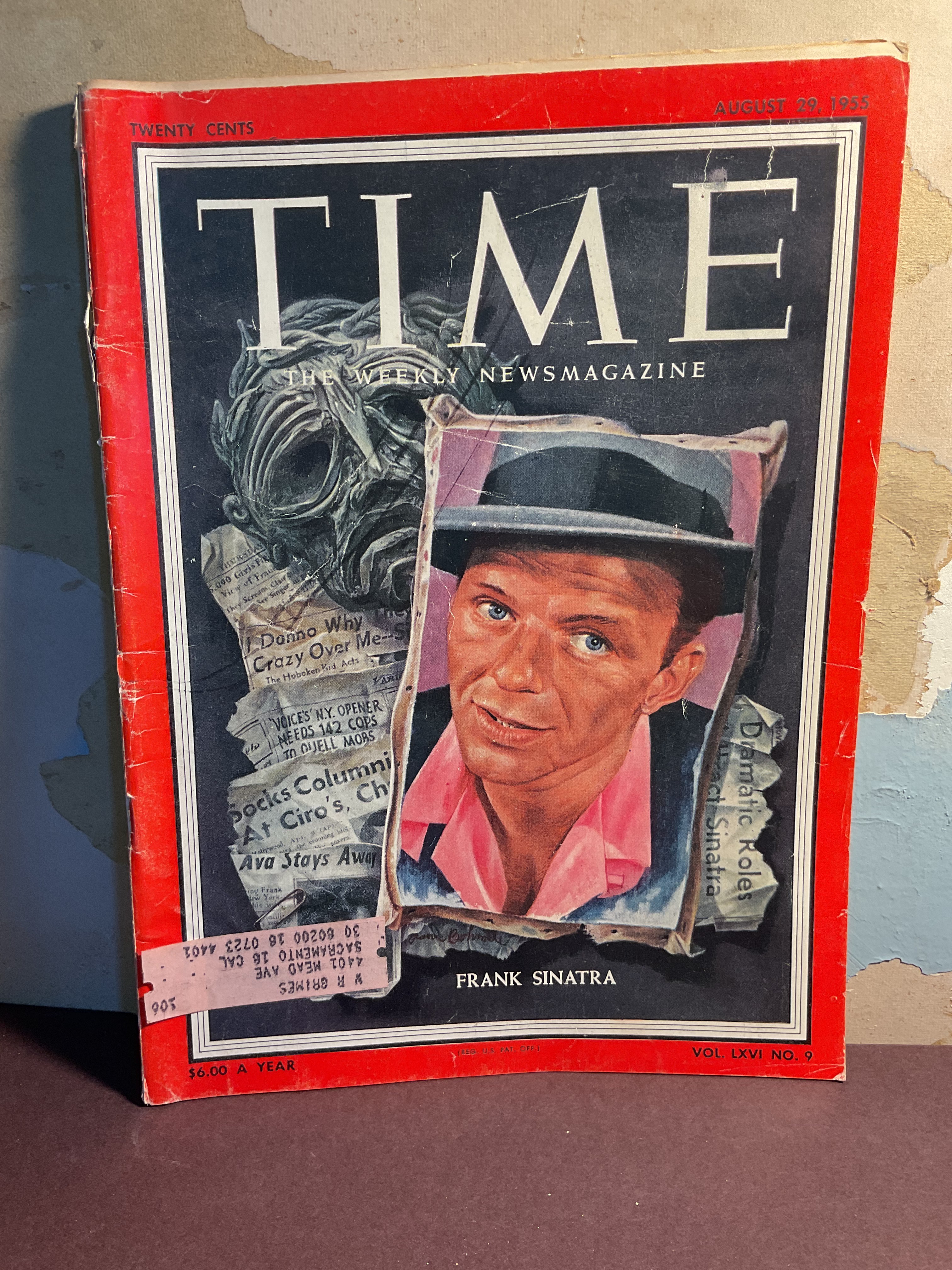 TIME Magazine August 29 1955 Frank Sinatra Cover Vintage News