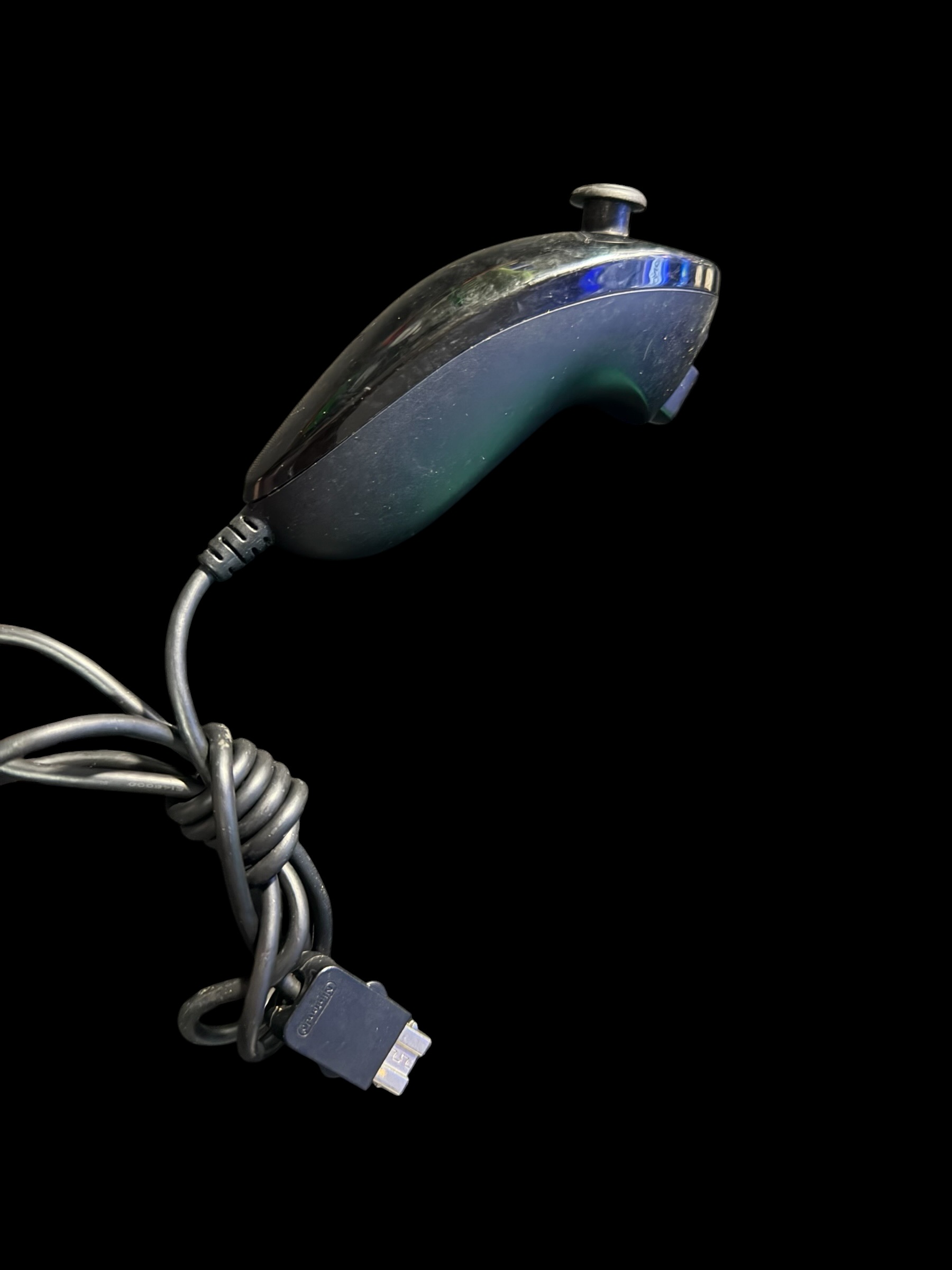 Official Nintendo Wii Black Nunchuk Controller RVL-004 Wired Accessory TESTED