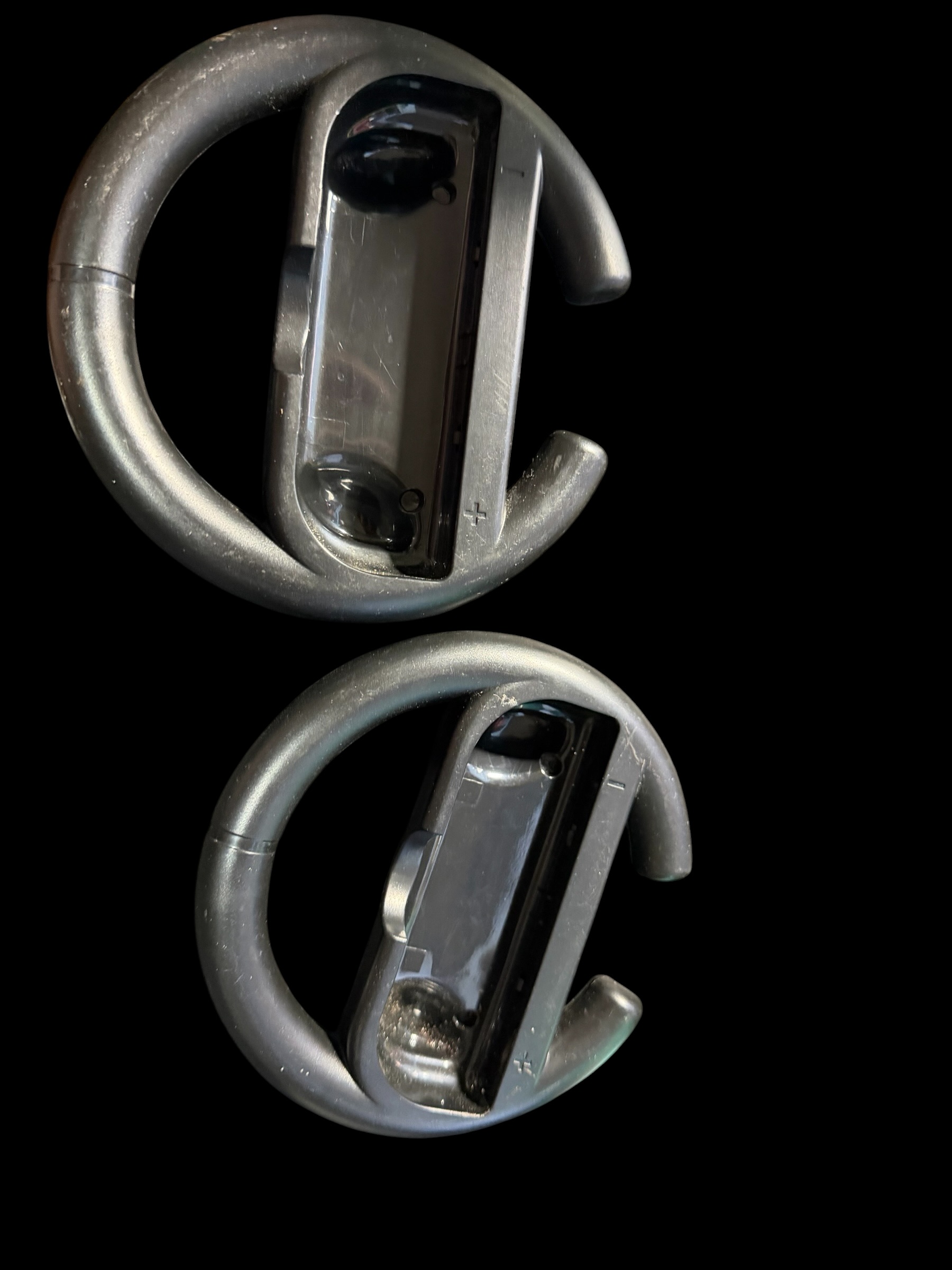 2x Nintendo Switch Joy-Con Steering Wheel Controller Attachment Black Racing