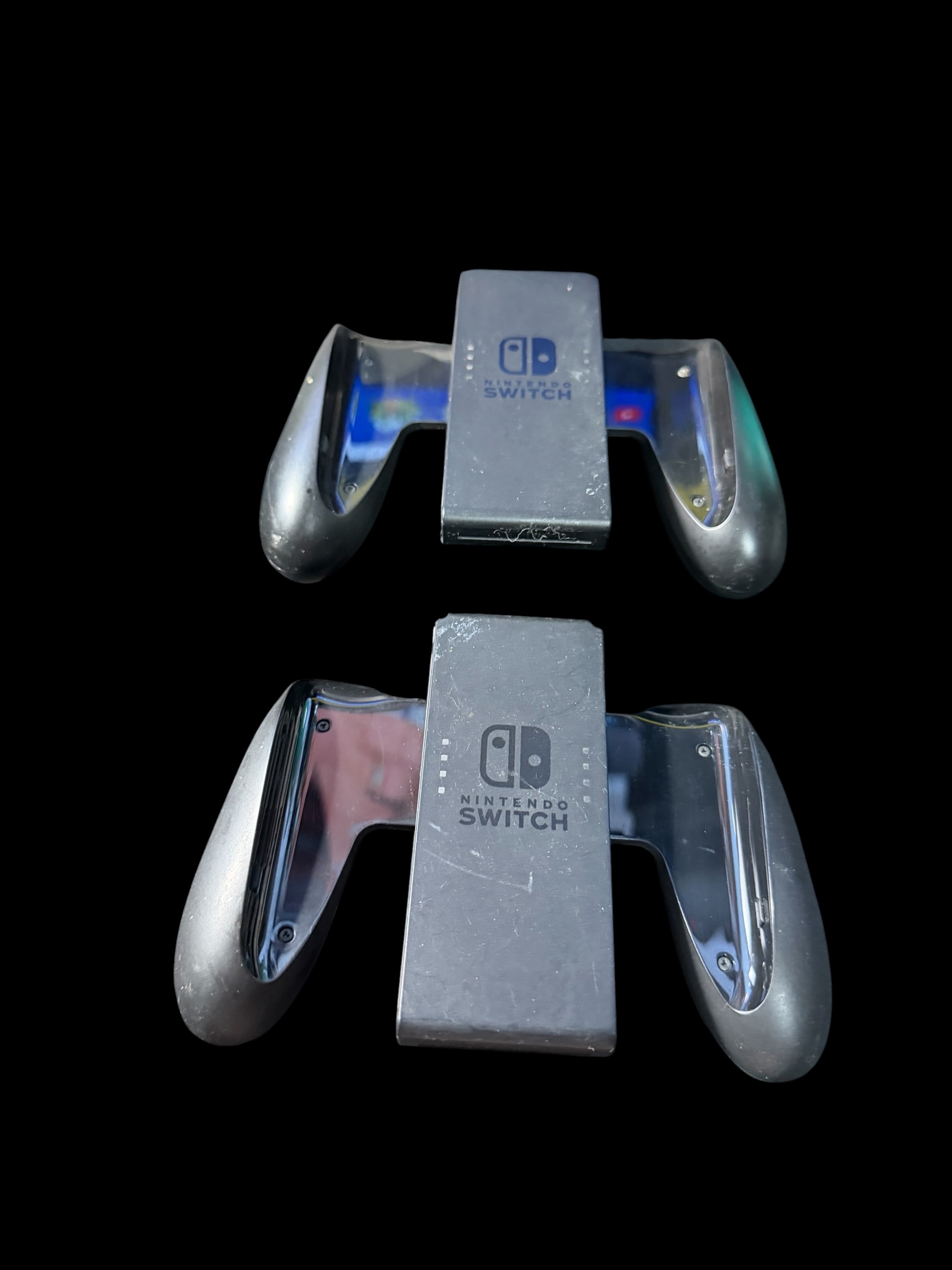 Nintendo Switch Joy-Con Grip Controller Holder Comfort Handle - Black (Lot of 2)